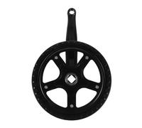 Ciieeo T Black Bike Chainring with Square Taper Crankset, Lightweight Plastic and Iron Construction, Optimises Pedaling Efficiency for Tough Terrains and City Commutes, Includes Chain
