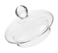 Ciieeo Teapot Lid Replacement 3.23 Inch Heat-Resistant Clear Glass Cover for Tea Kettle Universal Lid Accessory Suitable for Home Party Camping