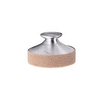 Ciieeo Tenor Saxophone Mute Outer Diameter 92mm Metal with Protective Anti-damage Fabric , Lightweight Metal Saxophone Sound Dampener Fits Securely Beige for Practice and Performance