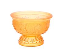 Ciieeo Texture Offering Cup Glass Temple Worship Cup Compact Orange