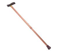 Ciieeo Thickened Aluminum Adjustable Walking Cane for Elderly, Anti-slip Outdoor Hiking Stick with Height Regulation, Brown Travel Walking Stick for Seniors