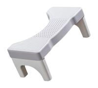 Ciieeo Toilet Step Stool with Non-Slip Feet, Small Gray Bathroom Footstool for Adults, Elderly, Supportive Potty Stool for Comfortable Squatting and Constipation Relief