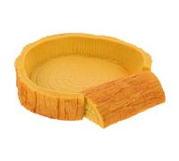 Ciieeo Tortoise Water Basin with Bark Pattern Resin Reptile Drinking Dish for Terrarium Cage, Crawl Pets Water Holder Suitable for Lizards, Geckos, and Mediterranean Tortoises