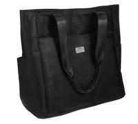 Ciieeo Tote Bag Purse Large Oxford Cloth Canvas for Work Daily Use | Multiple Pockets, Spacious Interior Space, Portable Design, Black Colour, for Moms and Everyday Organisation