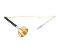 Ciieeo Traditional Buddhism Brass Hand Bell for Meditation and Prayer Easy to Carry Portable Percussion Instrument with Delicate and Decorative Design for Buddhist Spiritual Practice