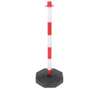 Ciieeo Traffic Cones Delineator Post with Wheels 32 Inch Reflective Warning Column High Elasticity Safety Bollard for Garage Parking and Road Isolation