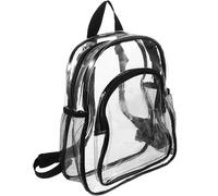 Ciieeo Transparent Small Backpack Pvc Clear Daypack for Women and See-through School Bag with Reinforced Sewing and Smooth Zipper Lightweight Mini Rucksack for Daily Travel and Outdoor
