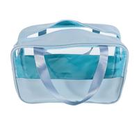 Ciieeo Travel Makeup Bag with Versatile Storage Options Large Capacity Splashproof for Women and Stylish Patchwork Design, Portable Pu Leather Toiletry Organizer Pouch for School