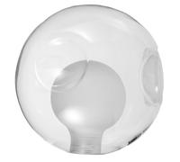 Ciieeo Triple Recessed Clear Glass Globe Lampshade Cover Heat Dissipating Socket Replacement for Ceiling Fans Pendants Wall Sconces Soft Even Lighting Modern Round Transparent Lamp Cover