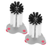 Ciieeo Turtle Brush with Suction Cup 2pcs Abs White for Tank