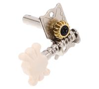 Ciieeo Universal Guitar Tuning Peg Replacement Metal and Plastic String Tuning Pegs Machine Heads Keys for Folk Guitar with White Finish