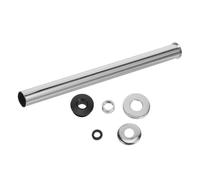 Ciieeo Urinal Straight Pipe Replacement Kit with Rubber Gasket and Decorative Cover, Metal Toilet Flush Valve Pipe for Commercial Urinal Fittings and Bathroom Floor Use, 200mm Length
