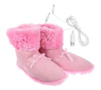 Ciieeo USB Electric Heating Shoe Insoles Detachable Warm Foot Warmers for Winter, Pink Butterfly Bow Design, Washable Heated Insoles for Cold Weather