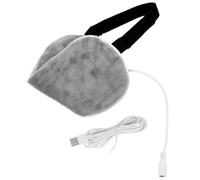 Ciieeo USB Heated Eye Mask for Sleeping with 3D Cartoon Design Gray Steam Eye Mask with Temperature Control and USB Heating Pad for Fatigue Relief