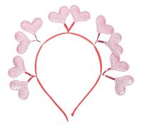 Ciieeo Valentine's Day Hairbands for Female Party Hoops Headwear Love Hearts for Wedding Party and Birthday Hair Accessories