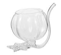 Ciieeo Vampire Wine Glass Cup Creative Cocktail Glasses Decanter Cups Mugs with Built in Straw for Cocktail Wine Juice Home Bar Party Club Transparent