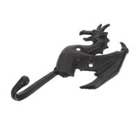 Ciieeo Vintage Cast Iron Mythical Creature Metal Wall Hook with Heavy Duty Stable Weightbearing, Black Rustic Animal Wall Hook for Farmhouse or Closet Use