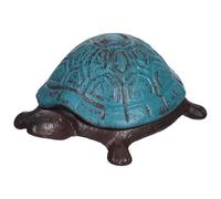 Ciieeo Vintage Cast Iron Turtle Key Box Ornament for Hidden Storage | Blue Lifelike Tortoise Decor, Practical Home and Outdoor Accent, Longevity and Protection Symbol, Secret Keepsake Box