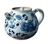 Ciieeo Vintage Ceramic Teapot with Handle Heat Resistant Chinese Style Kettle for Office and Home Decor for Tea Tasting and Everyday Use