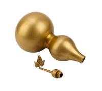 Ciieeo Vintage Copper Gourd Statue Desktop Decor with Fine Carvings for Home and Car Smooth Surface Lucky Gourd Ornament with Auspicious Meaning and Portable Design