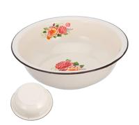Ciieeo Vintage Enamel Bowl Extra Large Enamel Mixing Bowl Retro Basin Kitchen Soup