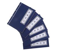 Ciieeo Vintage Kung Fu Themed Notebook Set, 5pcs Traditional Chinese String-bound Journals with Blank Pages, Creative Kraft Paper Memo Books for Calligraphy and School Use