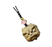 Ciieeo Vintage Lion Pendant Phone Charm Keychain Lost Hanging Ornament Smooth Polished Lion Statue Decor Gift