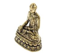 Ciieeo Vintage Small Brass Sakyamuni Sculpture Buddha Shaped Figurine Zen Decor Desktop Ornament Gift for Home Office Living