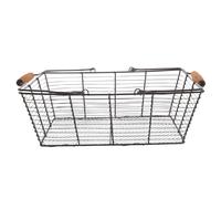 Ciieeo Vintage Style Kitchen Storage Metal Mesh Basket with Handles Rust-resistant Multifunctional Draining Organizer for Utensils and Food Items Sturdy Countertop Drying Rack for Pantry