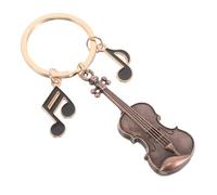 Ciieeo Vintage Zinc Alloy Violin Keyring Lightweight Portable Musical Accessory Unique Retro Design for Daily Outing and Concert Use