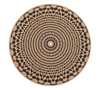 Ciieeo Vinyl Record Mat Cork for Turntable Geometric Flower Design Noise Reduction and Antistatic Absorption Mat for Record Player Stability