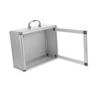 Ciieeo Wall Mounted Medicine Organizer Box Metal Weatherproof Emergency Medication Storage Cabinet for Bathroom Banks Offices Space Saving Multifunctional Tablet Container