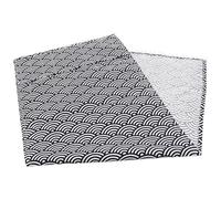 Ciieeo Washing Machine Cover Cotton-linen Fabric Home Appliance Protector Dustproof Freezer Cover Non-slip 55x130cm Navy Blue Fish Scale Pattern Suitable for Single Door Washers