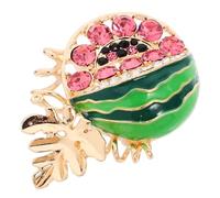 Ciieeo Watermelon Brooch Pin with Rhinestones and Enamel, Women’s Cartoon Cardigan Clip for Jackets and Shirts, Fashion Lapel Badge for Casual and Party Wear