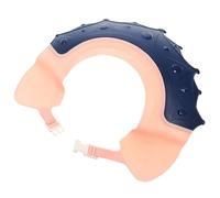 Ciieeo Waterproof Hair Wash Hat Shampoo Hat Easy to Put and Take off Lovely Design Plastic Tpe Blue for Haircut Daily Life Boys Babies