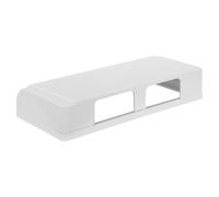 Ciieeo Waterproof Socket Box Adhesive Wall Mount 4-Gang Wall Outlet Cover for Outlets and Plugs Outdoor Kitchen Wear Resistant Plastic White