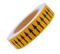 Ciieeo Weather-Resistant Adhesive Arrow Tape for Direction High Visibility Yellow Marking Stickers with Backing Clear Identification for Industrial Electrical and Food Trailer Use