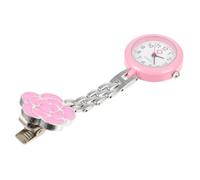 Ciieeo White Alloy Nursing Pocket Watch with Accurate Timing and Easy-to-Read Dial, Retractable Clip for Nurses and Students in Work Environments Where Wrist Watches are Not Allowed