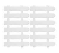 Ciieeo White Plastic Garden Fence with Easy Adjustment and Free Stretching Features, Decorative Courtyard and Indoor Outdoor Landscape Border for Garden and Lawn Edging