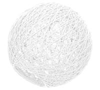 Ciieeo White Rattan Round Lamp Shade 15cm Diameter 6cm Opening Boho Pendant Lampshade for Table and Ceiling Lights Home Decor