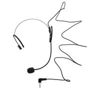 Ciieeo Wired Headset Microphone Double Over-Ear Earhook, Omnidirectional Voice Amplifier Mic for Presentations, Coaches, and Public Speaking, Black Headworn Mic for Teachers and Speakers
