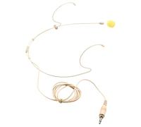 Ciieeo Wired Open Ear Headset with Mic Beige Headworn Microphone Single Earhook Earset Microphone for Singing Hosting Teaching Live Performance