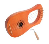 Ciieeo Wood Classical Lyre Harp 7 Strings with Refined and Balanced Tone, Lightweight Design for Personal Enjoyment and Music Learning, Stable and Sturdy Playing Experience