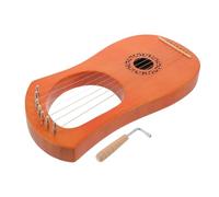 Ciieeo Wooden 7-string Lyre Harp for Beginners and Professionals - Handheld Folk String Instrument for Adults - Basic Small Harp Music Learning Tool with English Music Sheet