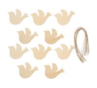 Ciieeo Wooden Christmas Bird Pendant Set, 50pcs Wood Bird Cutouts for Tree Hanging Decor, Unfinished Wood Dove Slices for Home Decor, 8.5cm/3.34in