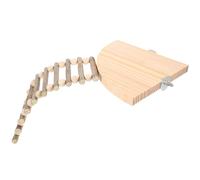 Ciieeo Wooden Hamster Ladder Platform for Cage with Fixed Climbing Steps, Small Pet Guinea Pig and Dwarf Rabbit Chew Toy, Natural Wood Hamster Cage Accessory for Climbing and Teeth Grinding