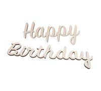 Ciieeo Wooden Happy Birthday Wall Sticker Birthday Party Decor Sign Photo Prop Words Wall Decals