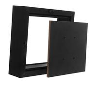 Ciieeo Wooden Medal Display Box for Marathon Awards Polished Solid Wood Shadow Frame with Tabletop Stand Protective Finish for Single Medal Showcase for Athletes and Home Gallery Decor