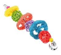 Ciieeo Wooden Parrot Chewing for Birds, Interactive Teeth Grinding Bite Resistant Hanging, for Parakeet Playing and Biting in Cage