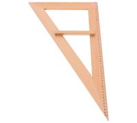 Ciieeo Wooden Teaching Ruler Large Right Angle Triangle Semi-circle Protractor Measuring Tool for Classroom Use Educational Drafting Aid